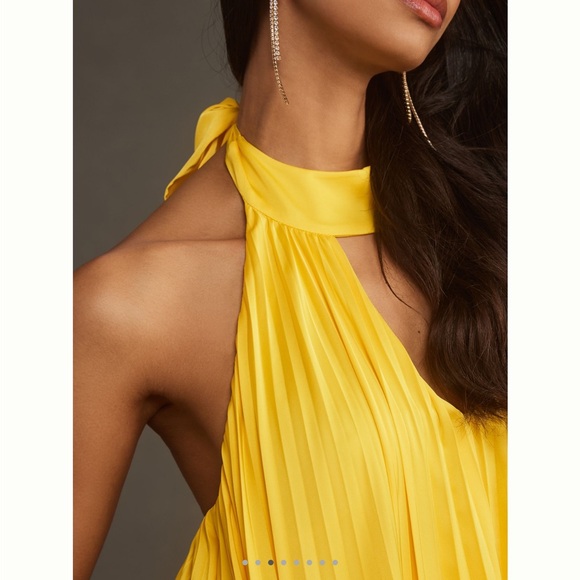 Hutch Pleated Halter Maxi Dress Anthropologie - Picture 4 of 15